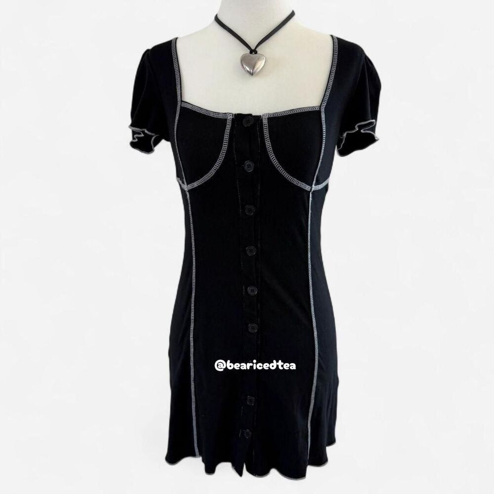 Gothic Black mini dress